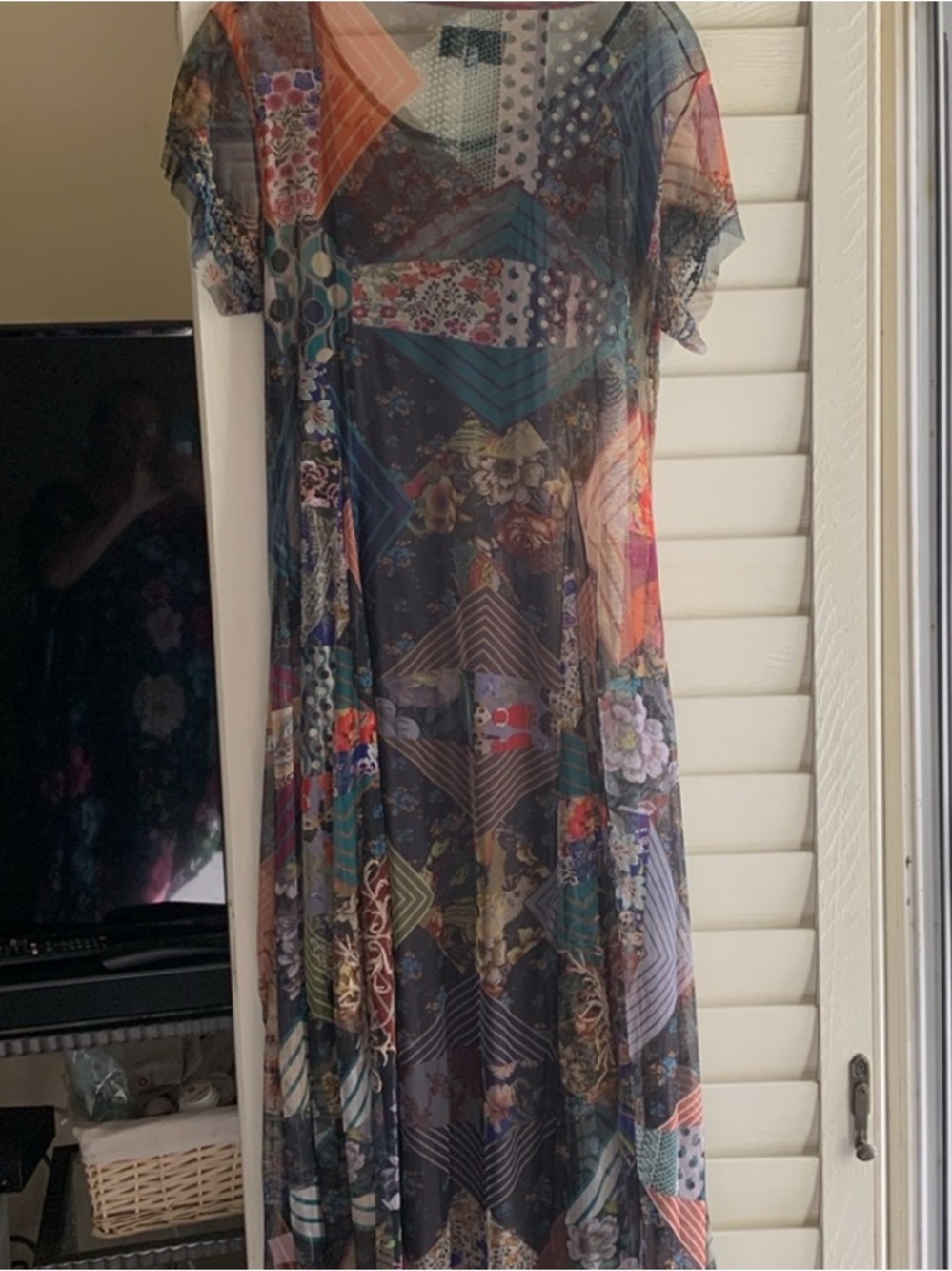 Johnny Was Colorful Patchwork Midi Dress - Picture 2 of 9